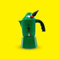 Bialetti Moka Alpina stovetop espresso maker in green, 3 cup