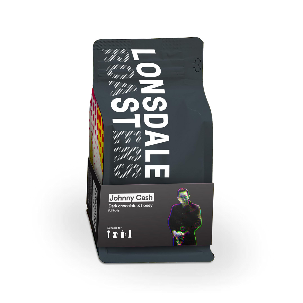 Johnny Cash strong dark coffee blend bag — Lonsdale Street Roasters Canberra