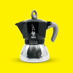 Bialetti Moka Induction stovetop espresso maker in black, 4 cup