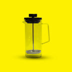 Airflow French Press, 400ml glass carafe with black lid and stainless steel plunger